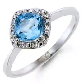 Золотое Кольцо c топазом и бриллиантами