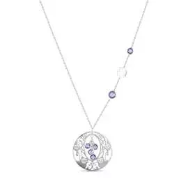 Золотое колье c аметистом и алпанитами