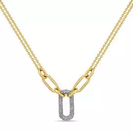 Золотое колье c бриллиантами