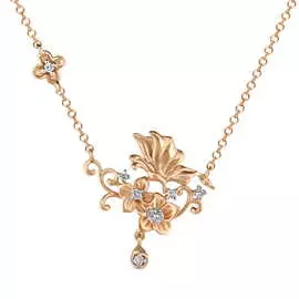 Золотое колье c бриллиантами