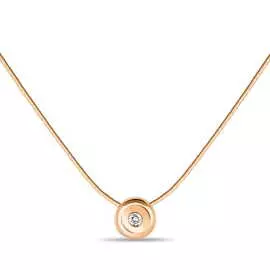Золотое Колье c бриллиантом