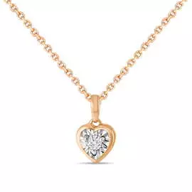 Золотое Колье c бриллиантом