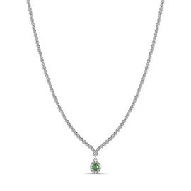 Золотое колье c бриллиантами и изумрудом