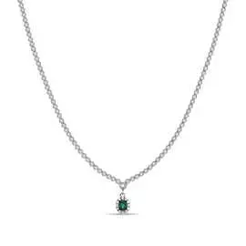 Золотое колье c бриллиантами и изумрудом