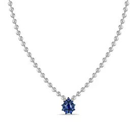 Золотое колье c бриллиантами и сапфирами