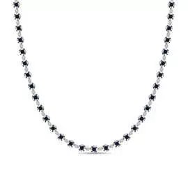 Золотое колье c бриллиантами и сапфирами