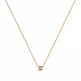 Золотое колье c бриллиантом