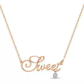 Золотое колье c бриллиантом