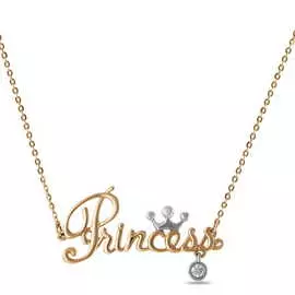 Золотое колье c бриллиантом