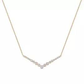 Золотое колье c фианитами