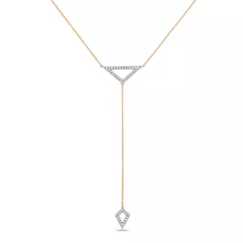 Золотое Колье c фианитами