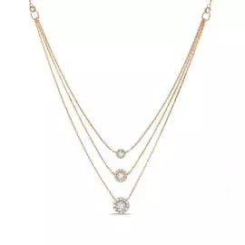 Золотое колье c фианитами