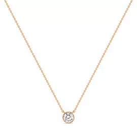 Золотое колье c фианитом
