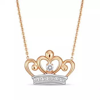 Золотое Колье c фианитом