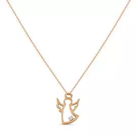 Золотое колье c фианитом