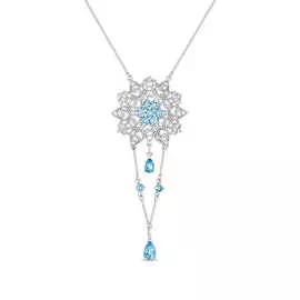 Золотое колье c топазом