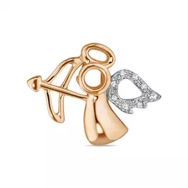 Золотое Подвеска c бриллиантами