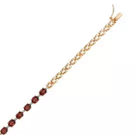 Золотой браслет c бриллиантами и гранатами