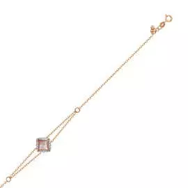 Золотой Браслет c бриллиантами и перламутром