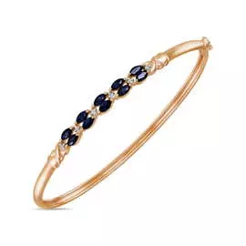 Золотой браслет c бриллиантами и сапфирами