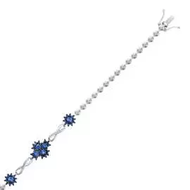 Золотой браслет c бриллиантами и сапфирами