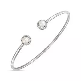 Золотой браслет c бриллиантами и жемчугом