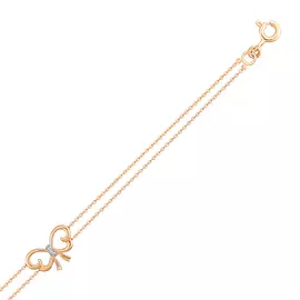 Золотой браслет c фианитами