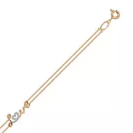 Золотой Браслет c фианитами