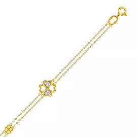 Золотой Браслет c фианитами