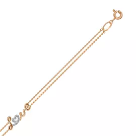 Золотой браслет c фианитами