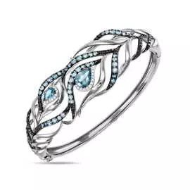 Золотой браслет c топазом и бриллиантами