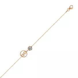 Золотой браслет c топазом