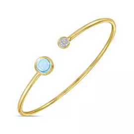 Золотой браслет c топазом и бриллиантами