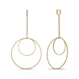 Золотые серьги c бриллиантами