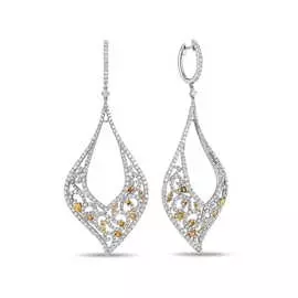 Золотые Серьги c бриллиантами