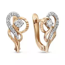 Золотые Серьги c фианитами