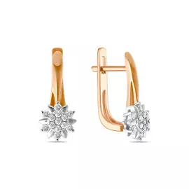 Золотые серьги c бриллиантами