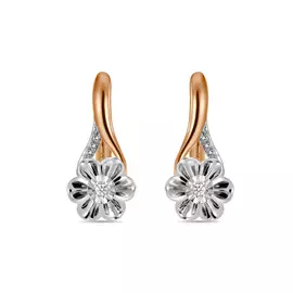 Золотые Серьги c бриллиантами