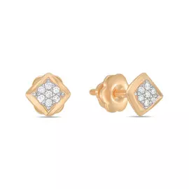 Золотые серьги c бриллиантами