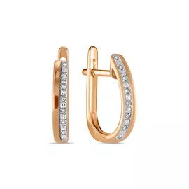 Золотые серьги c бриллиантами