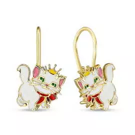 Золотые Серьги c эмалью