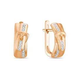 Золотые серьги c бриллиантами