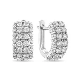 Золотые серьги c бриллиантами