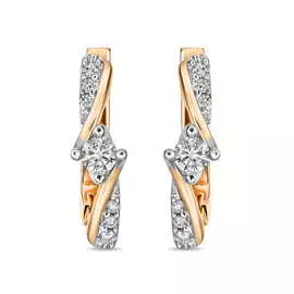 Золотые серьги c бриллиантами