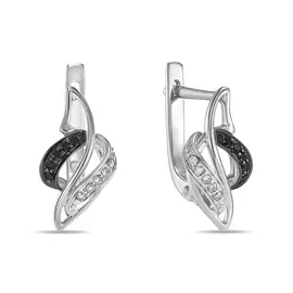 Золотые серьги c бриллиантами