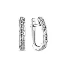 Золотые серьги c бриллиантами