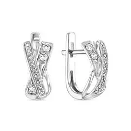 Золотые серьги c бриллиантами