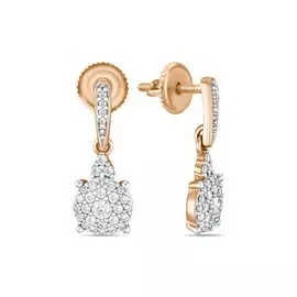 Золотые серьги c бриллиантами