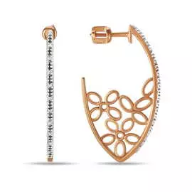 Золотые серьги c бриллиантами