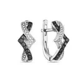 Золотые Серьги c бриллиантами